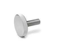 Ganter Normelemente Tornillos moleteados planos | tornillos moleteados (forma baja) | DIN 653-M8-16-NI | 1 pieza | acero inoxidable | Rosca: M8 x 16