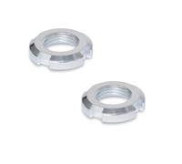 Ganter Normelemente Tuercas de ranura DIN 70852, 2 unidades, acero, diseño plano, DIN 70852-ST-M50X1,5, rosca M50 x 1,5