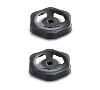 Ganter Normelemente, Volante de chapa, rueda de válvula, mango de válvula, válvula de cierre, 2 unidades, GN 227.6-ST-60-V6-SW, diámetro 60 mm, cuadrado V6