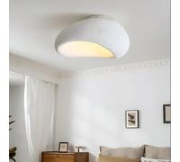 GaoHX Lámpara de Techo Wabi-Sabi, Lámparas de Techo Modernas E27, Concha Blanca, Forma de Nido de Pájaro, Lámpara Colgante Moderna para Comedor, Salón, Dormitorio, Cocina, Pasillos(60cm)