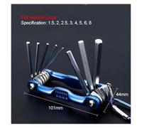 Gaominghao Llave Hexagonal Plegable portátil, Juego Allen, Sistema métrico | Llave hexagonal plegable portátil con casquillo(Big Hexagon Wrench)