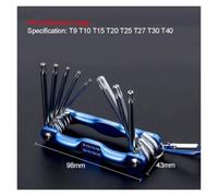 Gaominghao Llave Hexagonal Plegable portátil, Juego Allen, Sistema métrico | Llave hexagonal plegable portátil con casquillo(Big Plum Wrench)