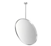 Gaommini Espejo Circular para Barra para Colgar en el Techo, Espejo Redondo, Espejo de Pared con Marco de Metal Plateado, Espejo de tocador para baño montado en el Techo(Diameter-50CM/19.7INCH)