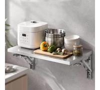 Gaommini Estante para Especias con microondas para Montar en la Pared y Mesa abatible | Mesa de Cocina, Comedor y Desayuno | Mesas Plegables para Ordenador y Puestos de Trabajo(L120xW25cm/L47xW10in)