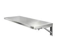 Gaommini Mesa de Desayuno para Cocina, Mesa de Comedor Plegable de Pared con Soporte de Acero Inoxidable, Estante abatible para la Colada, Escritorio para Ordenador(L120xW35cm/L47xW14in)