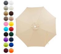 GAOXIAO Toldo de Repuesto Universal para Sombrilla de 6/8 Varillas, Parasol Impermeable y Resistente a Los Rayos UV Cubierta de Sombrilla para Jardín Patio Terraza o Playa L 8 Ribs:2.3m