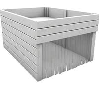 Garaje de madera maciza para jardines verticales en el techo (compatible con cortacéspedes robóticos como Automower, Robomow, Landroid, Bosch, Gardena)