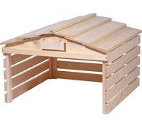 Garaje de madera para cortacéspedes robóticos, con techo desmontable, de 78,5 x 74 x 52,5 cm, para proteger el jardín
