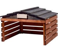 Garaje para cortacésped robótico Dobar con techo desmontable, refugio para Automower, 78,5 x 74 x 52,5 cm, color marrón/