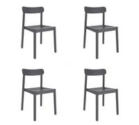 Garbar Elba Set 4 Silla Interior, Exterior Gris Oscuro