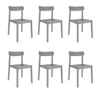Garbar Elba Set 6 Silla Interior, Exterior Gris Verdoso