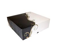 García de Pou 204.68 Cajas Pastelería Sin Ventana 275 G/M2, 32 x 32 x 10 cm, Set de 50, Blanco