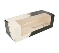 García de Pou 204.76 Cajas Pastelería con Ventana 275 G/M2, 26 x 11 x 8 cm, Set de 50, Blanco