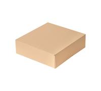 García de Pou 50 unidades - Cajas Pastelería Sin Ventana 'Thepack' 240 G M2 23X23X7,5 Cm Natural Cartón Ondulado Nano-Micro