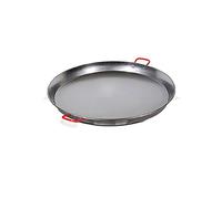 GARCIMA Paellera Valenciana de Acero Pulido Tradicional | Sartén para Paella Auténtica de Gran Conducción Térmica | Apta para Gas, Paelleros y Leña | Raciones de 2 a 120 Personas | Medidas de 26 cm a