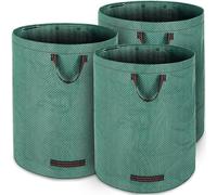 GARDEBRUK® 3x Sacos para Desechos de Jardín 280L hasta 50Kg Reutilizables Lavables con Asas Jardinería