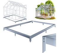 Gardebruk® Base para Invernadero Exterior 250x190cm Acero Galvanizado Estable Sólido Jardín Terraza Anclaje Terreno