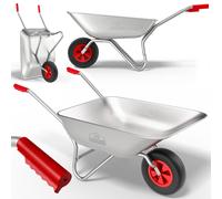 GARDEBRUK® de Obra Acero Galvanizado Carga 100Kg 80L Herramienta para Jardinería Construcción