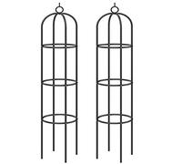 GARDEBRUK Obeliscos Rosas Enrejados Plantas 200x40cm Set de 2 Jardín | Soporte resistente, Columna, Arco, Rosales, Decorativo, Plantas trepadoras de vino, Entrada, Patio, Fácil montaje, Robustos