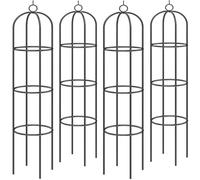 GARDEBRUK Obeliscos Rosas Enrejados Plantas 200x40cm Set de 4 Jardín | Soporte resistente, Columna, Arco, Rosales, Decorativo, Plantas trepadoras de vino, Entrada, Patio, Fácil montaje, Robustos