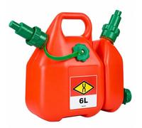 GARDEMAX Bidón Combinasdo doble 6 L + 2,5 L, gasolina, polietileno de alta densidad (HDPE) compatible con el sistema de llenado AUTO-STOP de Husqvarna