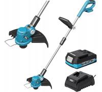 Garden Dedra DED7016 - Desbrozadora eléctrica con batería de 2,0 Ah y cargador, 18 V, diámetro de corte de 30 cm, 18 V, 8800 RPM/min, ligero y ergonómico, peso 1,9 kg, tubo telescópico y mango