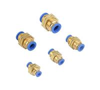 Garden Plumbing Garden Straight Partition Connector 4mm 6mm 8mm 10mm 12mm OD Hose Pipe One-Click Push-in 3 Pieces of PM Pneumatic Pipe Fittings (Color : Diameter 4mm)