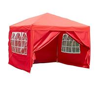 Garden Vida - Home Discount - Cenador desplegable, Color Rojo, tamaño Pop-up 2.5x2.5m