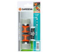 Gardena 18284-26 - Juego reparador de mangueras Para mangueras de, Negro, Gris, Naranja Contenido: 2 x 18216, 1 x 931, 19 mm, Ø int. 19 mm
