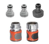 Gardena 39042-BK - Juego de Conectores de Manguera de Metal Premium, 1 | Fija rápidamente aspersores, boquillas y accesorios