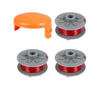 Gardena 5364-20 - Bobina de repuesto de 1,6 mm para recortadora Gardena Turbo SmallCut 2401, carrete de recortadora Gardena de 6,1 m de largo con cubierta de carrete 5328-20 (3 bobinas + 1 cubierta)