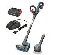 Gardena AquaBrush Universal 03/18V P - Limpiador de suelos de batería + Cepillo - con starter kit 18V - 2.5Ah