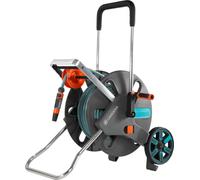 Gardena AquaRoll L Easy, Carrete para manguera, Manual, Funcional, Azul, Gris, Naranja, De pie, 100 metros