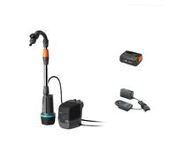 Gardena - Bomba de barril a batería 18V 2400 ComfortAuto, 1x batería 2,5 Ah Li-Ion, cargador 14605-20