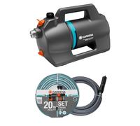 GARDENA Bomba de riego 5200 Silent Set Bombas: 26% más de flujo con el mismo consumo de energía que el predecesor, Operación de bajo ruido, Carcasa resistente a la lluvia y a los rayos UV (9085-20)