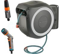 Gardena: Caja para manguera de pared, accesorio para jardín, sistema de manguera RollUp L de 30 metros, tecnología ecoPulse