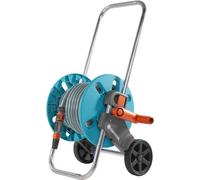 GARDENA CleverRoll, carro de manguera tamaño S, manguera de 20 metros, diámetro 13 mm, incluye boquilla de pulverización, función Kick&Stand, sistema Aquastop, 5 años de garantía