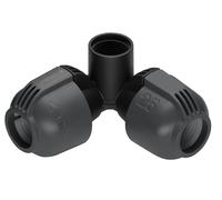 Gardena Codo para conexión flexible de aspersores: conector para conexión en esquina, para conector flexible «outline» del aspersor emergente, rosca interna de 25 mm x 3/4 pulgada (02764-20)