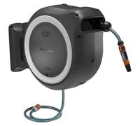 Gardena Conjunto Listo Para Usar Portamanguera de Pared con Batería PowerRoll XXL: Portamanguera automático con manguera de 40 m, guía y RollControll, conjunto completo con batería (18647-20)
