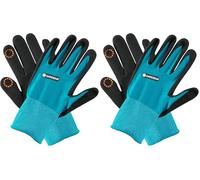 Gardena Guantes de jardinería XL: Guantes para Trabajos de jardinería, protección contra la Humedad Gracias a la Superficie de nitrilo, Mobile Touch para Smartphones (11513-20) (Paquete de 2)