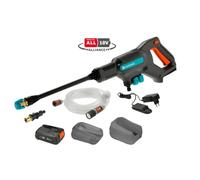 Gardena - Hidrolimpiadora a batería de 18V AquaClean 24/18V P4A, 24 bares, con accesorios, 1 batería de 2,5 Ah, cargador 14800-20