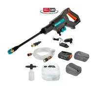 Gardena - Hidrolimpiadora a batería de 18V AquaClean 24/18V P4A Premium, 24 bar, con accesorios, 1x batería 2,5 Ah, cargador 14800-31