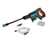 Gardena Hidrolimpiadora de presión media AquaClean 24/18V P4A Solo: Presión de agua ajustable, Accesorios de tobera, 3 modos de limpieza, Herramienta portátil para exteriores, Sin cable (14800-55)
