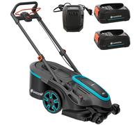 Gardena PowerMax Duo 46/36V P4A - Cortacésped de batería - 2x18V 2.5Ah - Corte de 46 cm