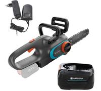 Gardena PowerSaw 250/18V - Electrosierra de batería 18V 4Ah - Espada de 25 cm