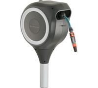 GARDENA RollUp S, sistema automático de enrollador de manguera, 15 metros, blanco, juego completo, 5 años de garantía