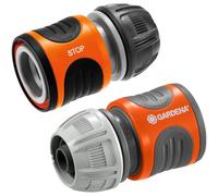 Gardena Set de conexión 13 mm (1/2 pulgadas) y de 15 mm (5/8 pulgadas): Para los extremos de la manguera, conexión para las piezas es del sistema, a prueba de rayos UV y de heladas (18279-20)