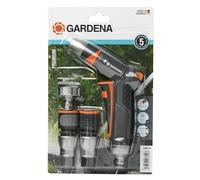 Gardena Set de conexión con boquilla de limpieza, piezas de conexión para mangueras, Gris, 28.5 x 18 x 4 cm