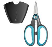 Gardena set de tijeras HerbCut: Tijeras de acero inoxidable para plantas leñosas, hoja de 52 mm, agarre de plástico reciclado, se usa para quitar hojas, funda incluida (12214-36)