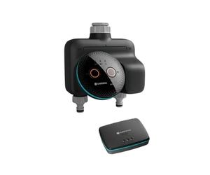 Gardena Smart System - Conjunto de unidad de riego doble inteligente y puerta de enlace inteligente 19044-20